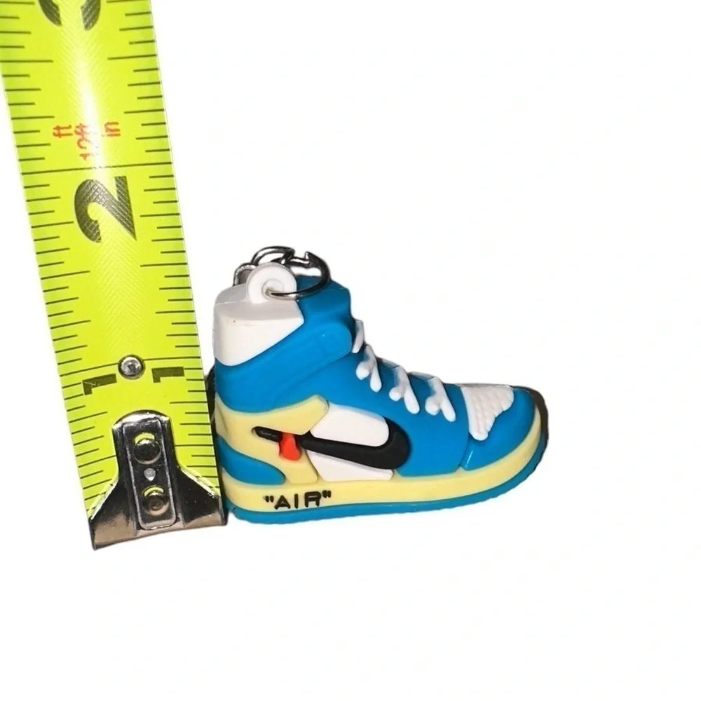 Air Jordan 1 High Top Nike Key Chain/ Bag Charm Blue/White/Yellow Comes w/box